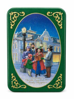 Vintage 1995 Hershey’s Holiday Tin #8/Cocoa House Christmas Scene Rare